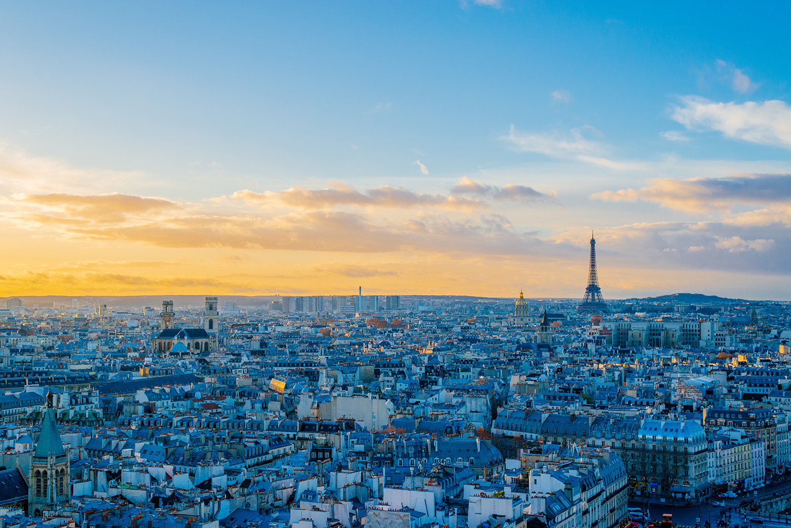 Paris sunset over the Seine